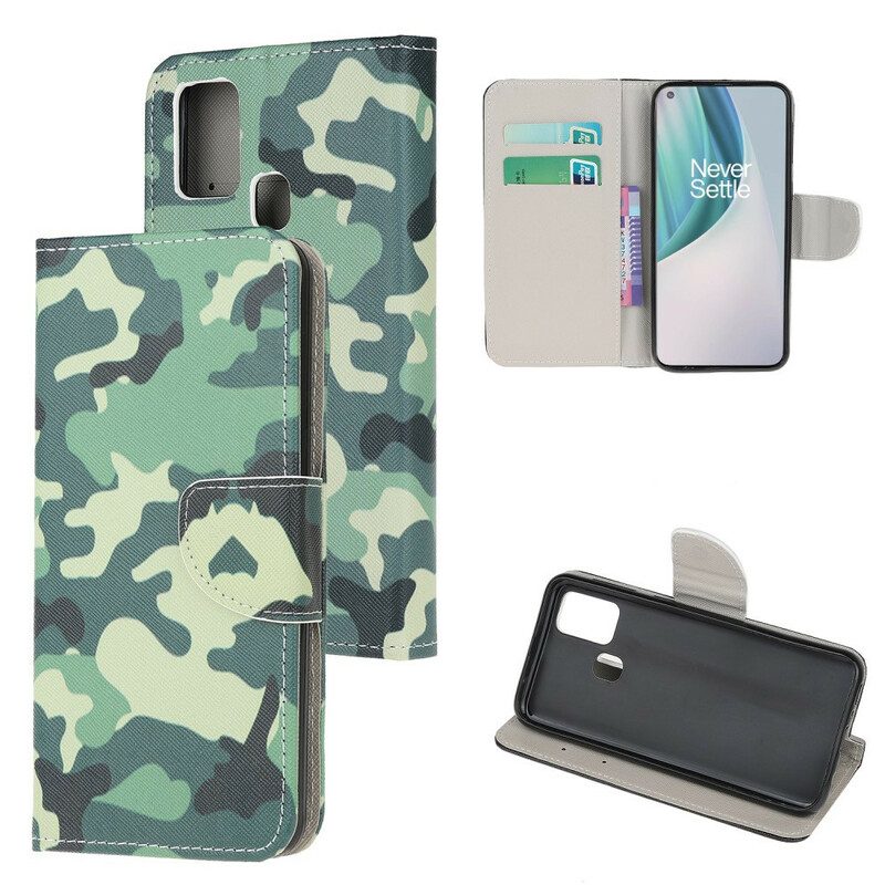 Folio Cover OnePlus Nord N10 Camuffamento Militare