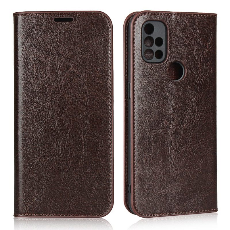 Folio Cover OnePlus Nord N10 Custodia in pelle Pelle Vera