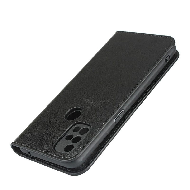 Folio Cover OnePlus Nord N10 Custodia in pelle Pelle Vera