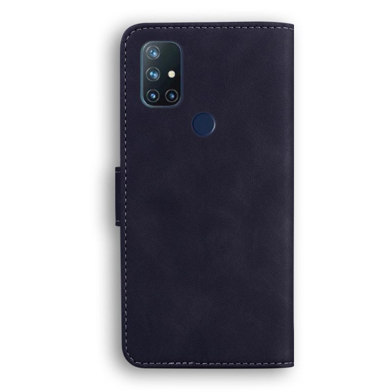 Folio Cover OnePlus Nord N10 Effetto Pelle Monocromatica