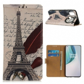 Folio Cover OnePlus Nord N10 Torre Eiffel Del Poeta
