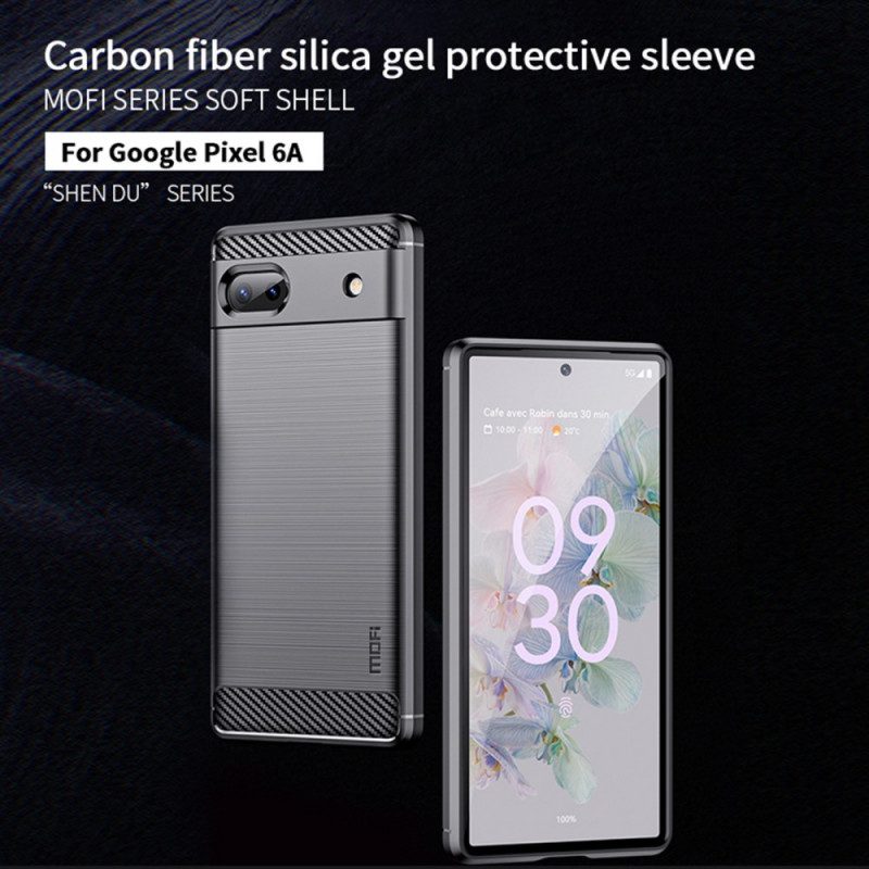 Cover Google Pixel 6A Fibra Di Carbonio Spazzolata Mofi