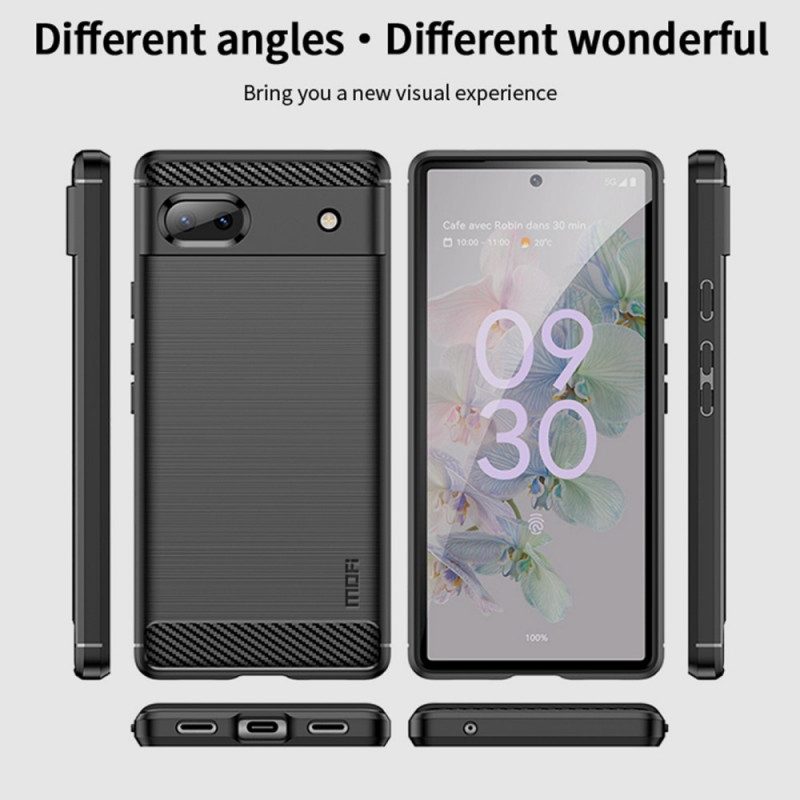 Cover Google Pixel 6A Fibra Di Carbonio Spazzolata Mofi