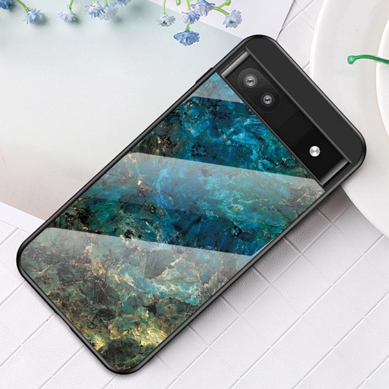 Cover Google Pixel 6A Vetro Temperato In Marmo