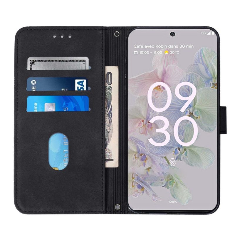 Custodia in pelle Google Pixel 6A Modello Con Tracolla