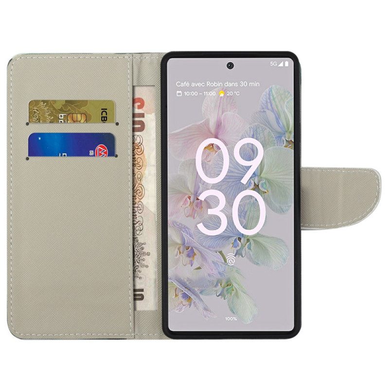 Custodia in pelle Google Pixel 6A Orso Pericoloso