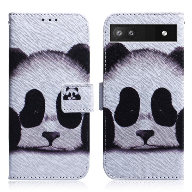 Custodia in pelle Google Pixel 6A Panda