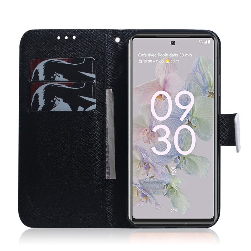 Custodia in pelle Google Pixel 6A Panda