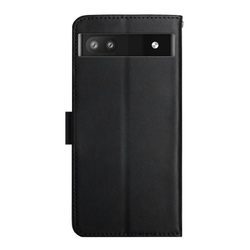 Custodia in pelle Google Pixel 6A Vera Pelle Nappa