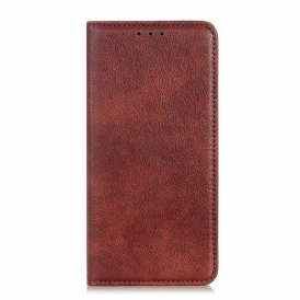 Folio Cover Google Pixel 6A Custodia in pelle Crosta Di Pelle Opaca