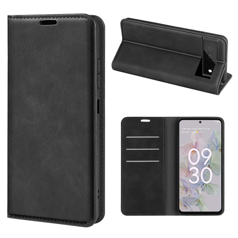 Folio Cover Google Pixel 6A Custodia in pelle Eleganza