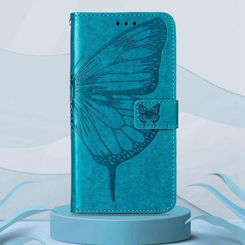 Folio Cover Google Pixel 6A Farfalla Artistica Con Cinturino