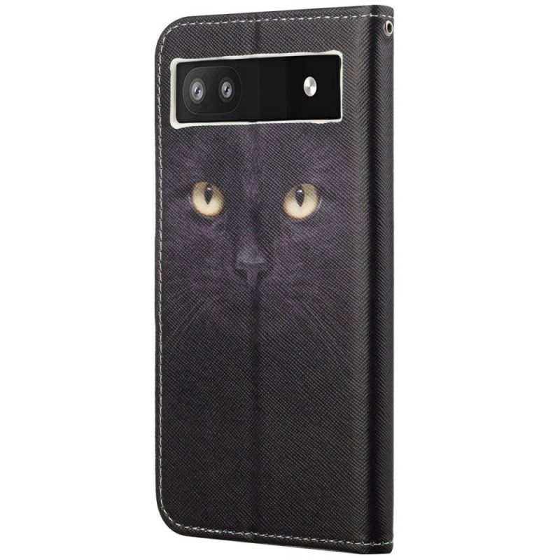 Folio Cover Google Pixel 6A Occhi Di Gatto Strappy