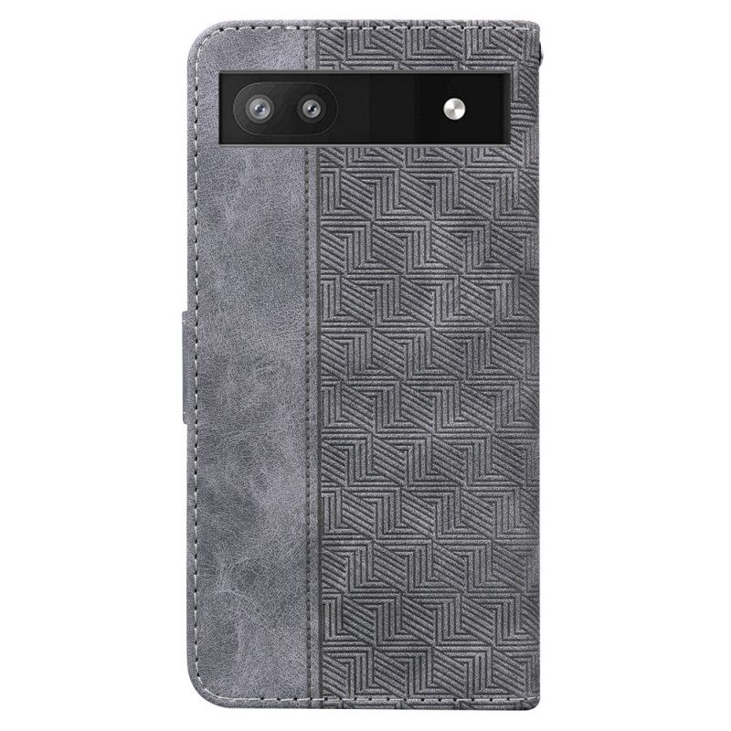 Folio Cover Google Pixel 6A Serie Cinturino In Tessuto