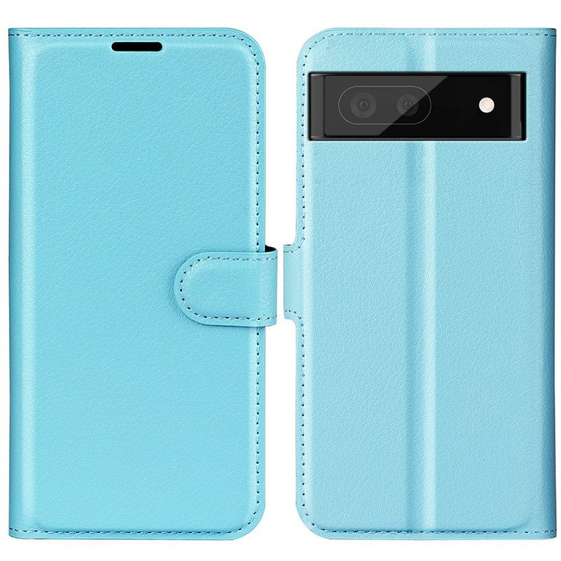 Folio Cover Google Pixel 6A Stile Classico In Pelle