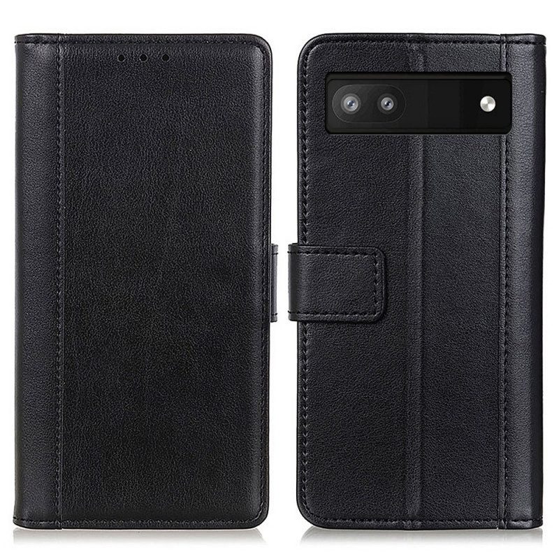 Folio Cover Google Pixel 6A Stile In Pelle