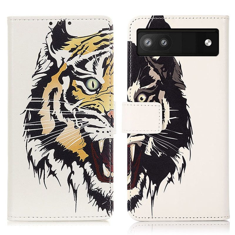 Folio Cover Google Pixel 6A Tigre Feroce