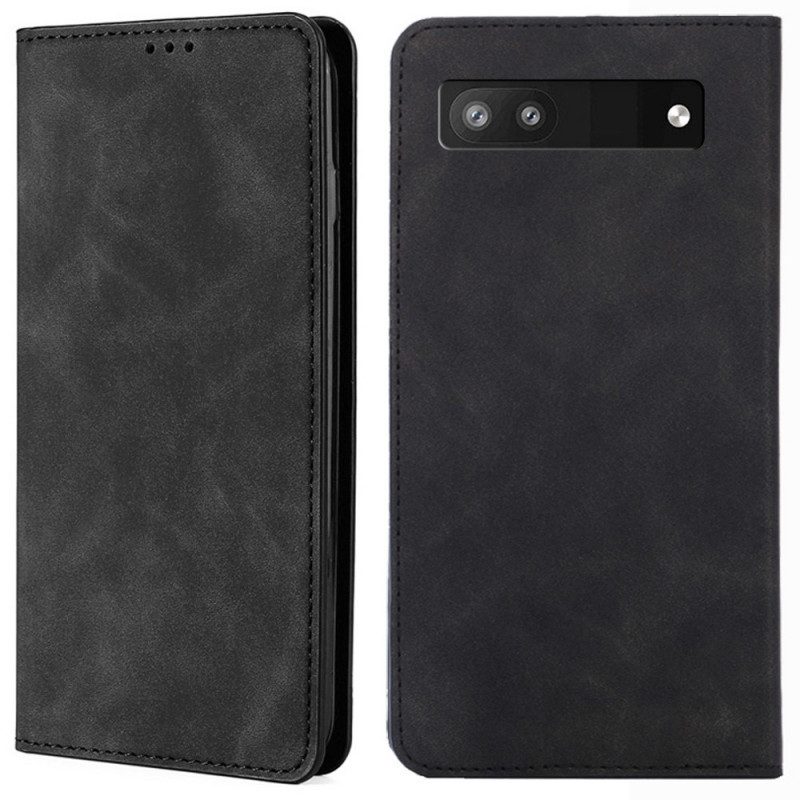 Folio Cover Google Pixel 6A Tocco Di Pelle