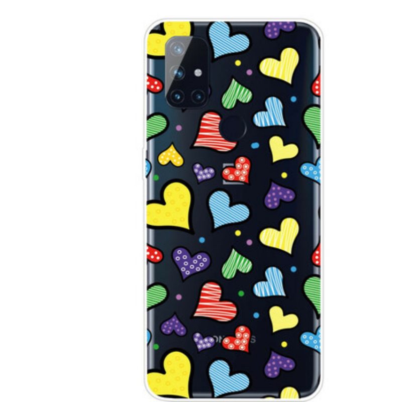 Cover OnePlus Nord N100 Cuori Multicolori