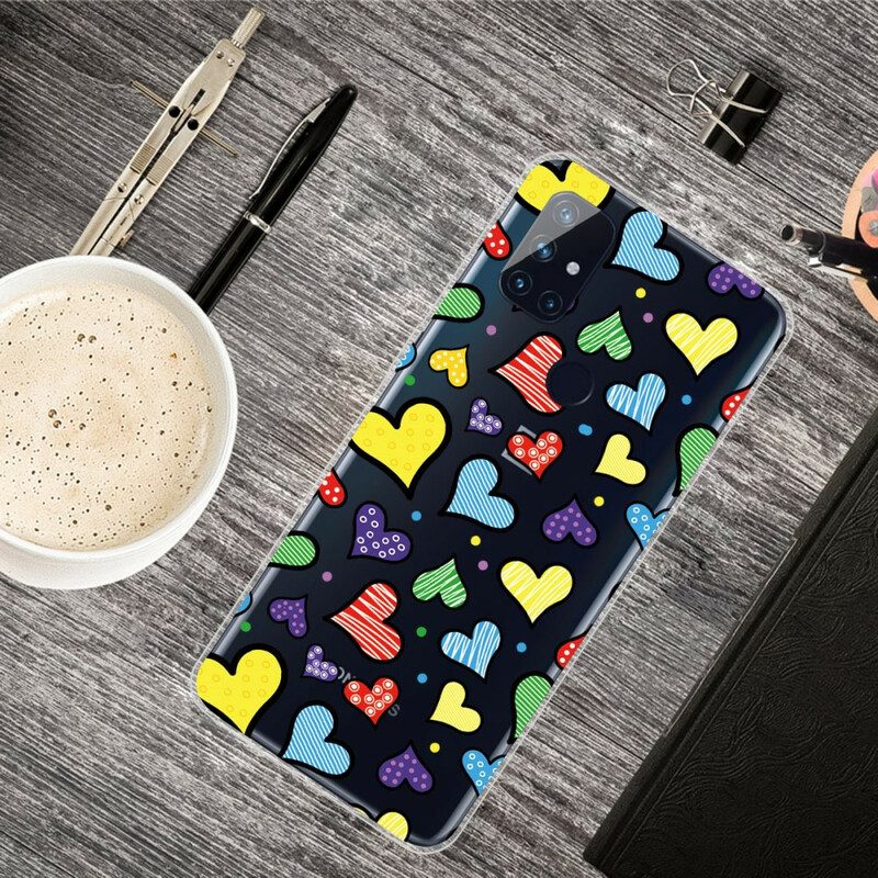 Cover OnePlus Nord N100 Cuori Multicolori