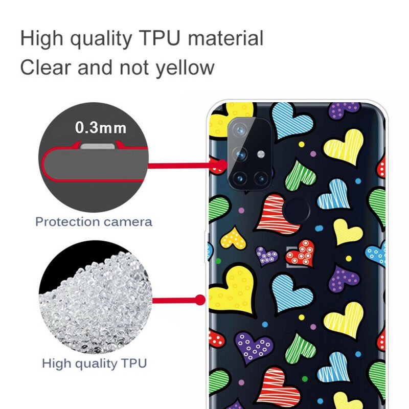 Cover OnePlus Nord N100 Cuori Multicolori