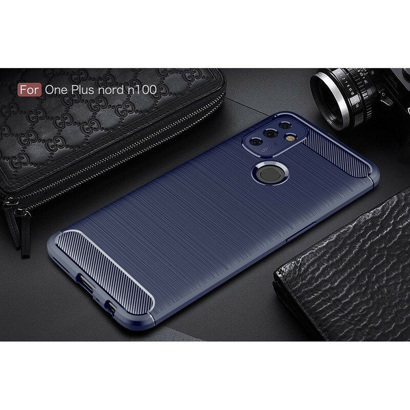 Cover OnePlus Nord N100 Fibra Di Carbonio Spazzolata