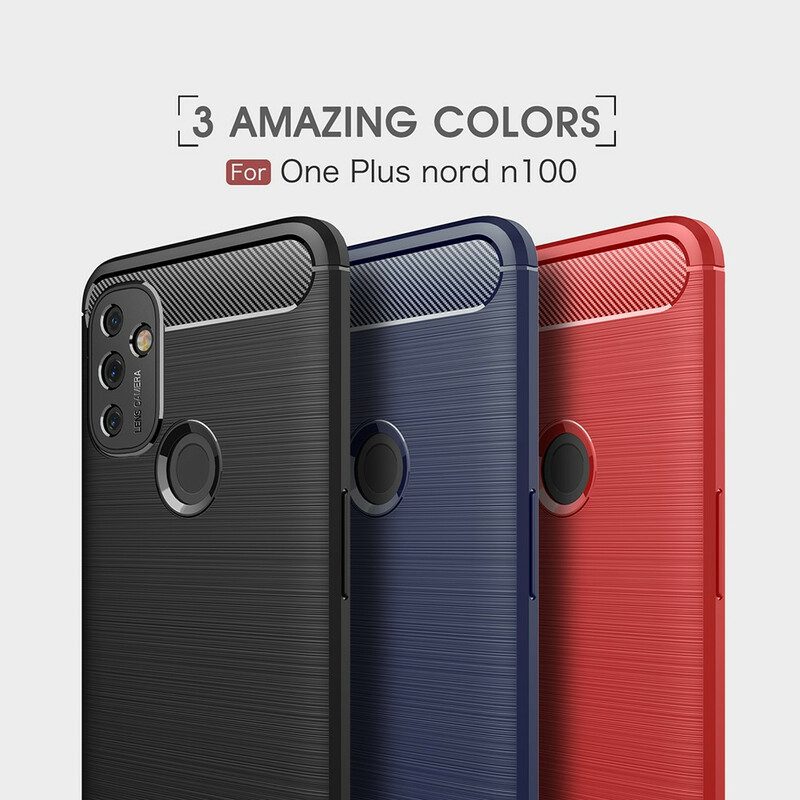 Cover OnePlus Nord N100 Fibra Di Carbonio Spazzolata