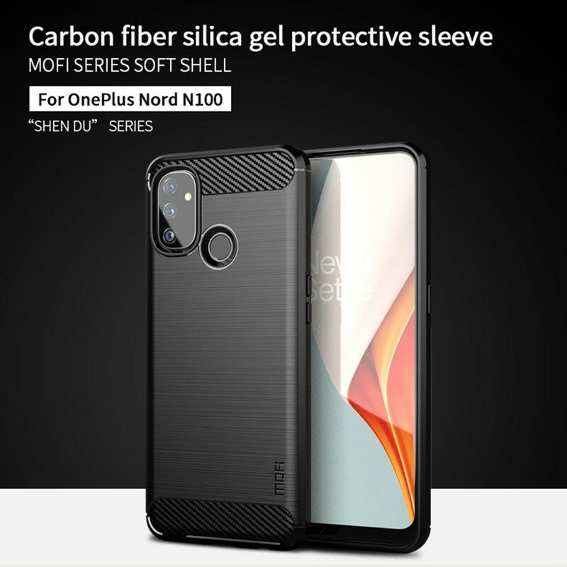 Cover OnePlus Nord N100 Fibra Di Carbonio Spazzolata Mofi