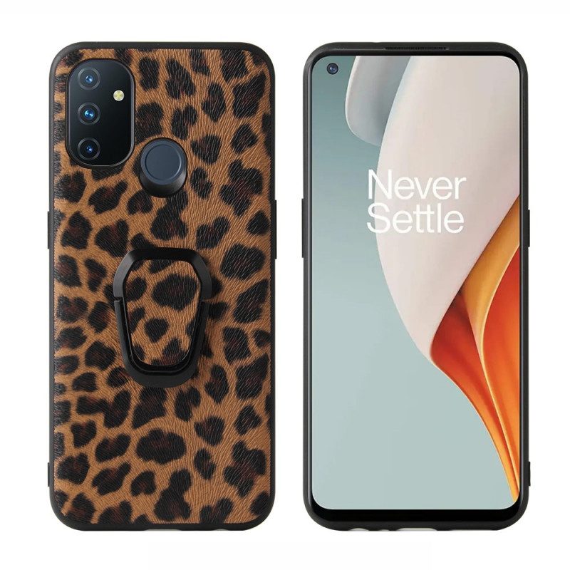 Cover OnePlus Nord N100 Supporto Per Anello Stile Leopardo