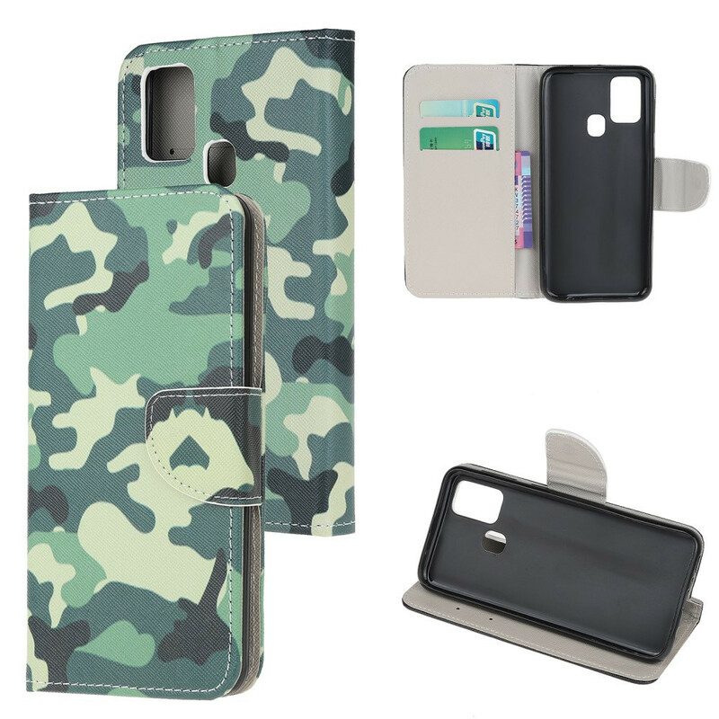 Custodia in pelle OnePlus Nord N100 Camuffamento Militare