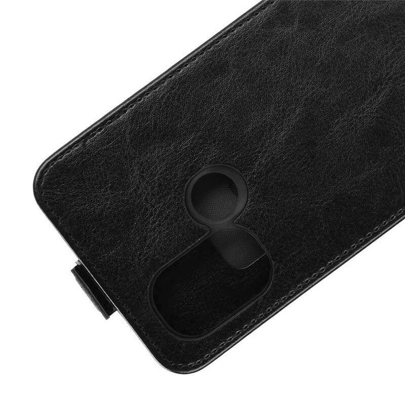 Custodia in pelle OnePlus Nord N100 Folio Cover Ribalta Verticale Effetto Pelle