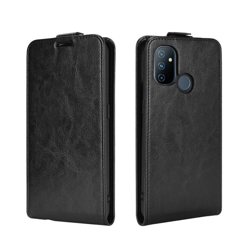 Custodia in pelle OnePlus Nord N100 Folio Cover Ribalta Verticale Effetto Pelle