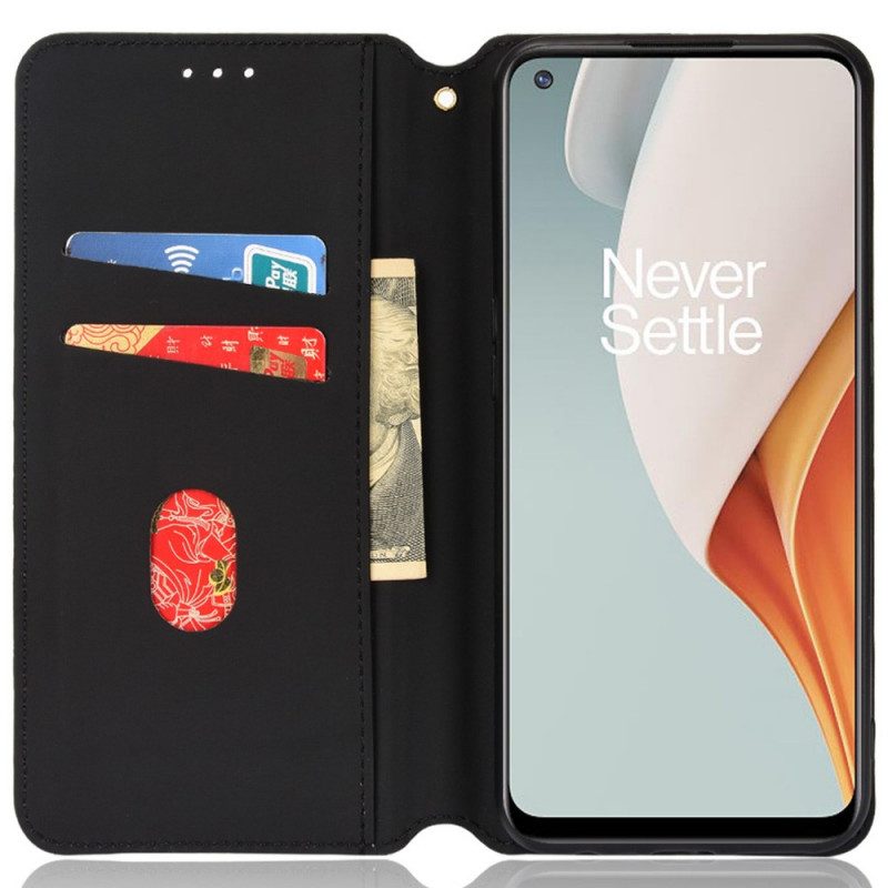 Folio Cover OnePlus Nord N100 Custodia in pelle Effetto Pelle Diamante 3d