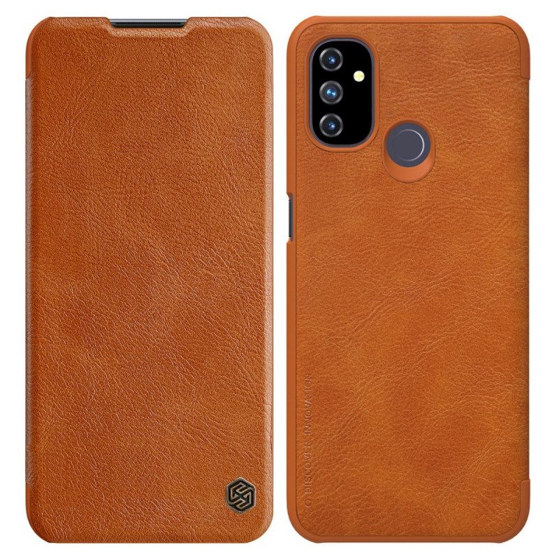 Folio Cover OnePlus Nord N100 Custodia in pelle Serie Nillkin Qin