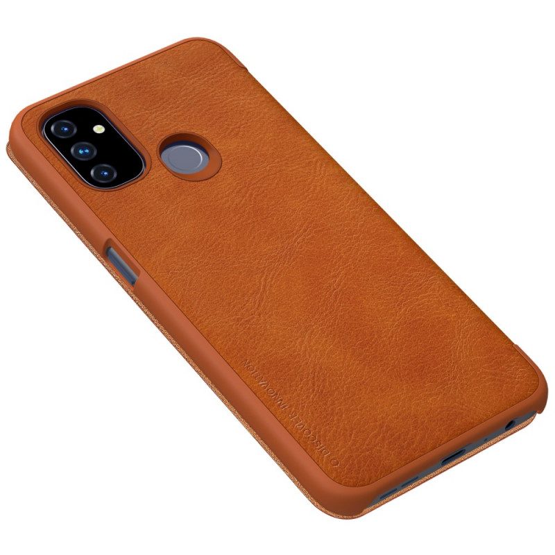 Folio Cover OnePlus Nord N100 Custodia in pelle Serie Nillkin Qin