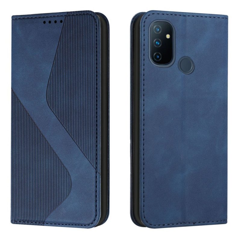 Folio Cover OnePlus Nord N100 Custodia in pelle Stile S In Pelle