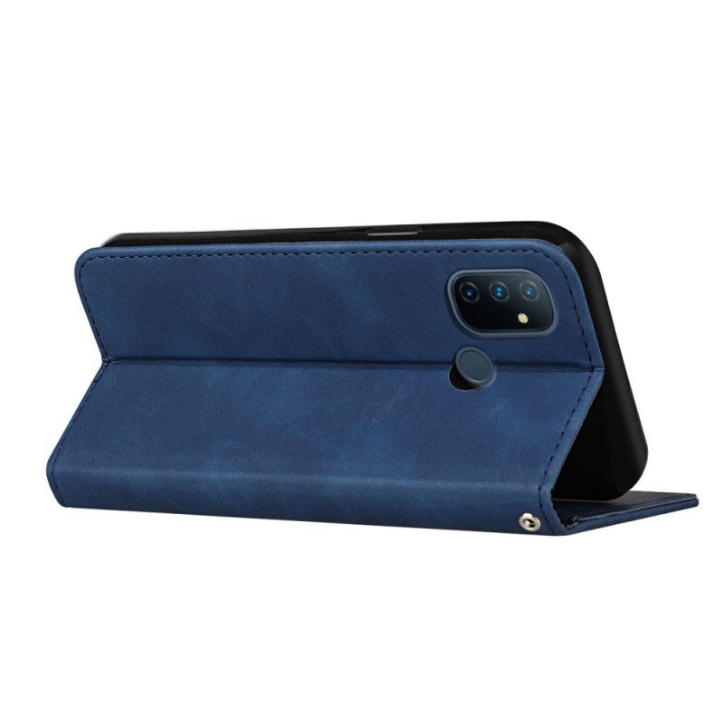 Folio Cover OnePlus Nord N100 Custodia in pelle Stile S In Pelle