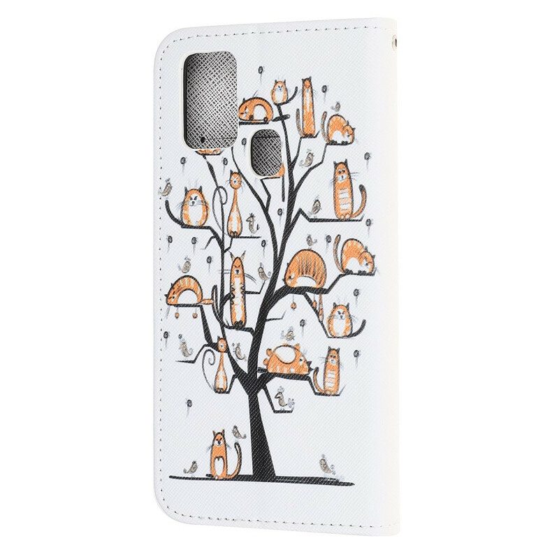 Folio Cover OnePlus Nord N100 Gatti Funky Con Cinturino