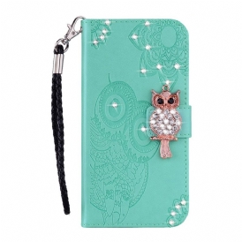 Folio Cover OnePlus Nord N100 Mandala E Fascino Del Gufo