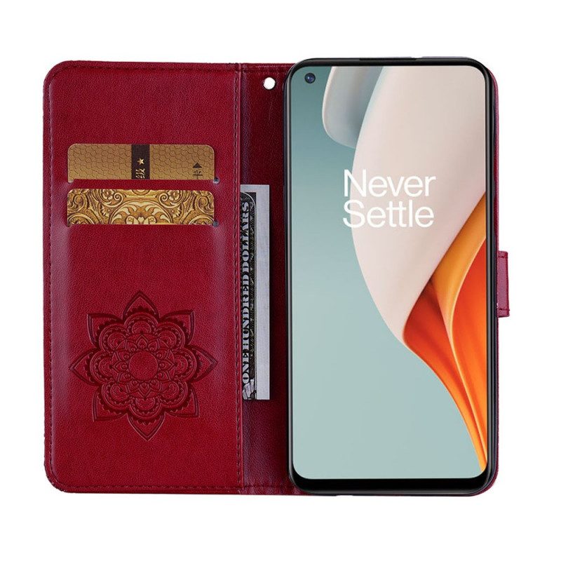 Folio Cover OnePlus Nord N100 Mandala E Fascino Del Gufo