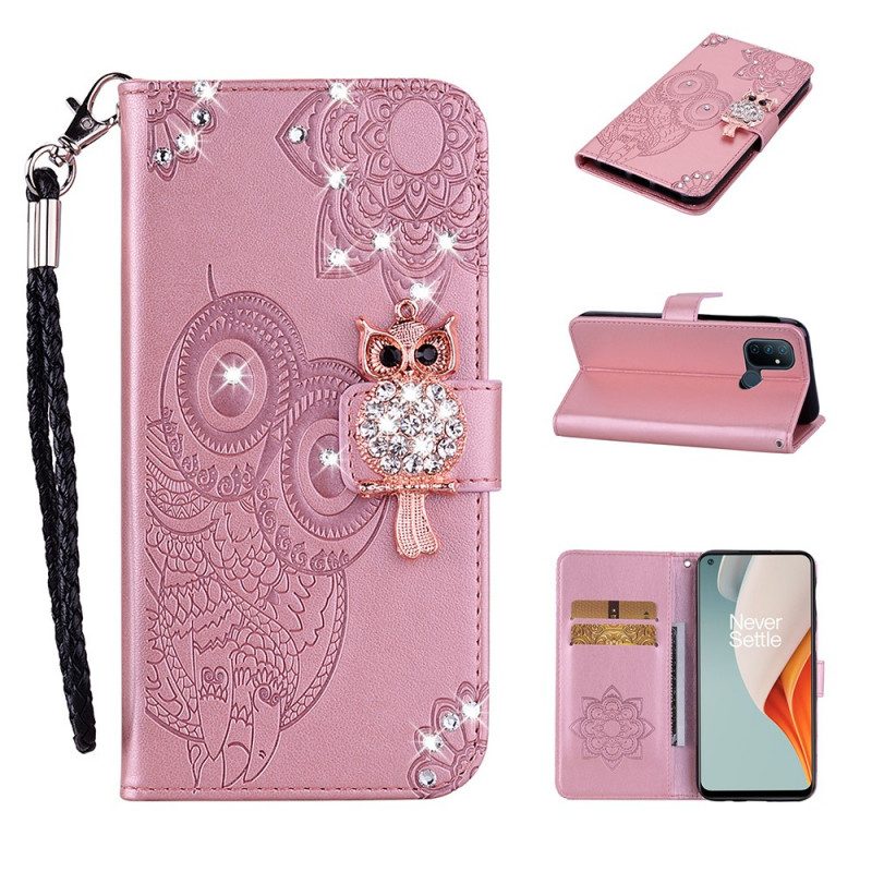 Folio Cover OnePlus Nord N100 Mandala E Fascino Del Gufo