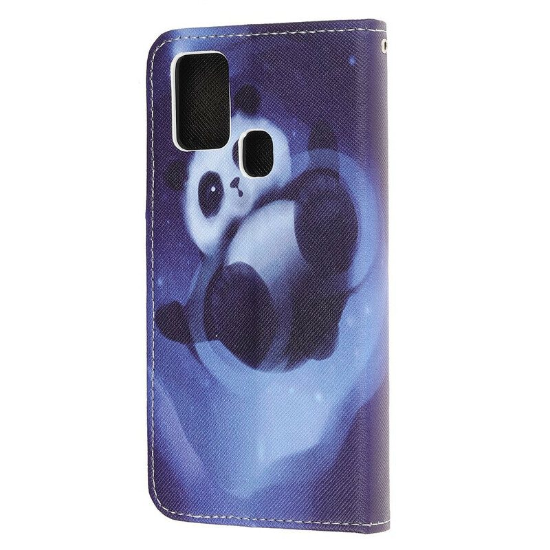 Folio Cover OnePlus Nord N100 Panda Space Con Cordino