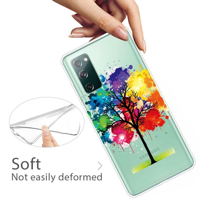 Cover Samsung Galaxy S20 FE Albero Dell'acquerello Senza Soluzione Di Continuità