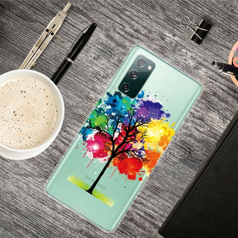 Cover Samsung Galaxy S20 FE Albero Dell'acquerello Senza Soluzione Di Continuità