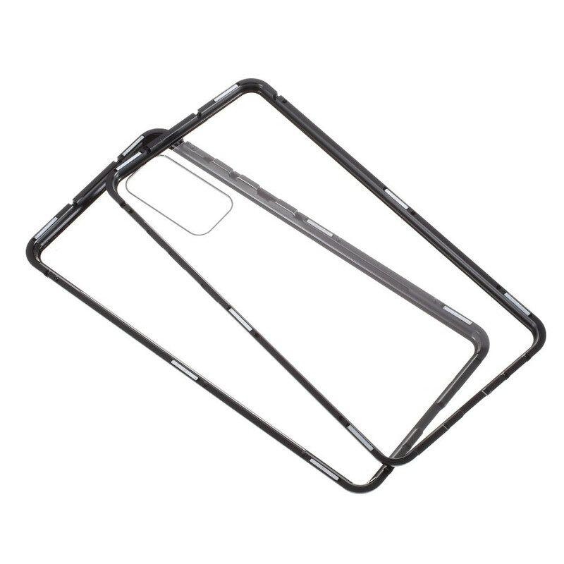 Cover Samsung Galaxy S20 FE Bordi In Metallo E Retro In Vetro Temperato