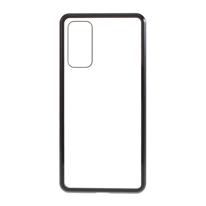 Cover Samsung Galaxy S20 FE Bordi In Metallo E Retro In Vetro Temperato