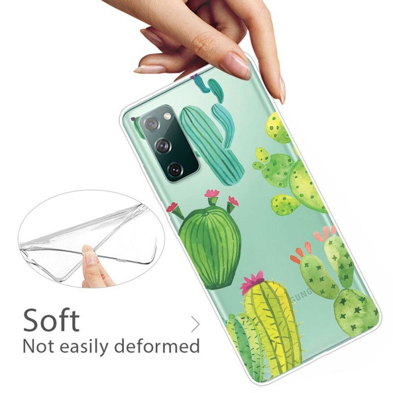 Cover Samsung Galaxy S20 FE Cactus Dell'acquerello