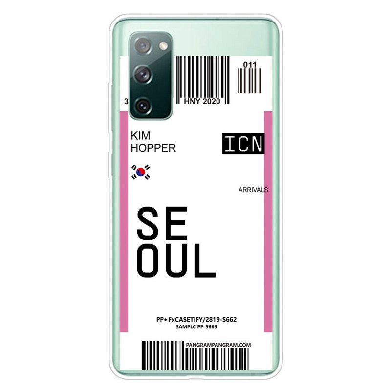 Cover Samsung Galaxy S20 FE Carta D'imbarco Di Seul