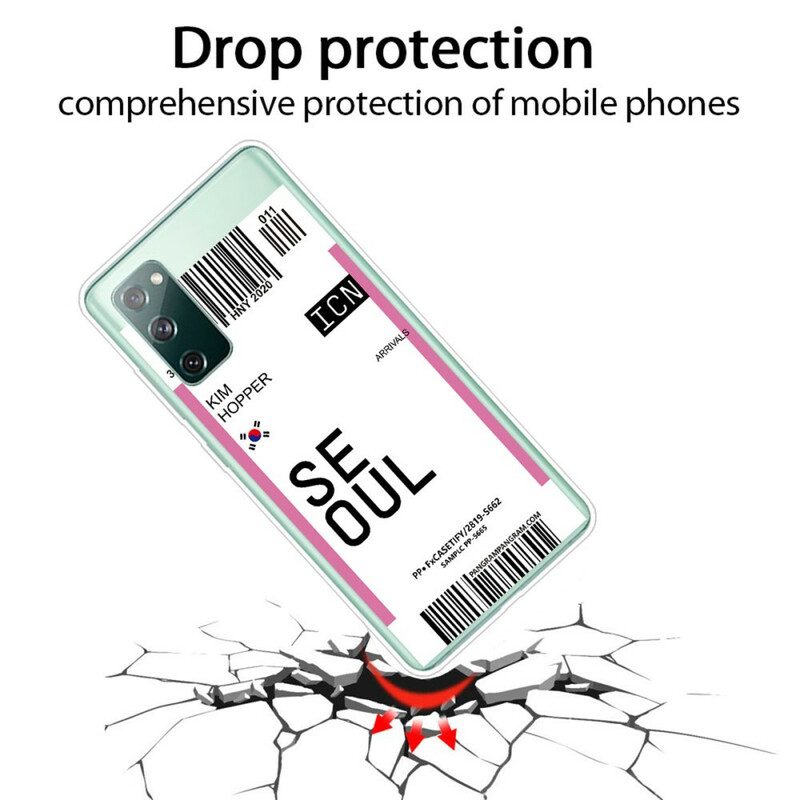 Cover Samsung Galaxy S20 FE Carta D'imbarco Di Seul