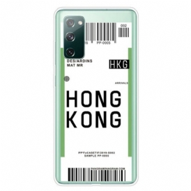 Cover Samsung Galaxy S20 FE Carta D'imbarco Per Hong Kong